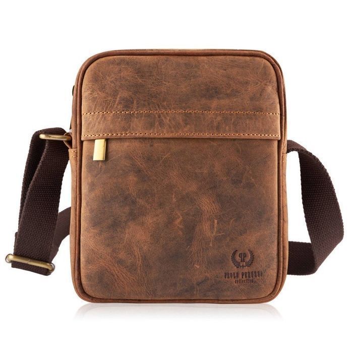 Torba męska skórzana saszetka na ramię Paolo Peruzzi T-75-HBR