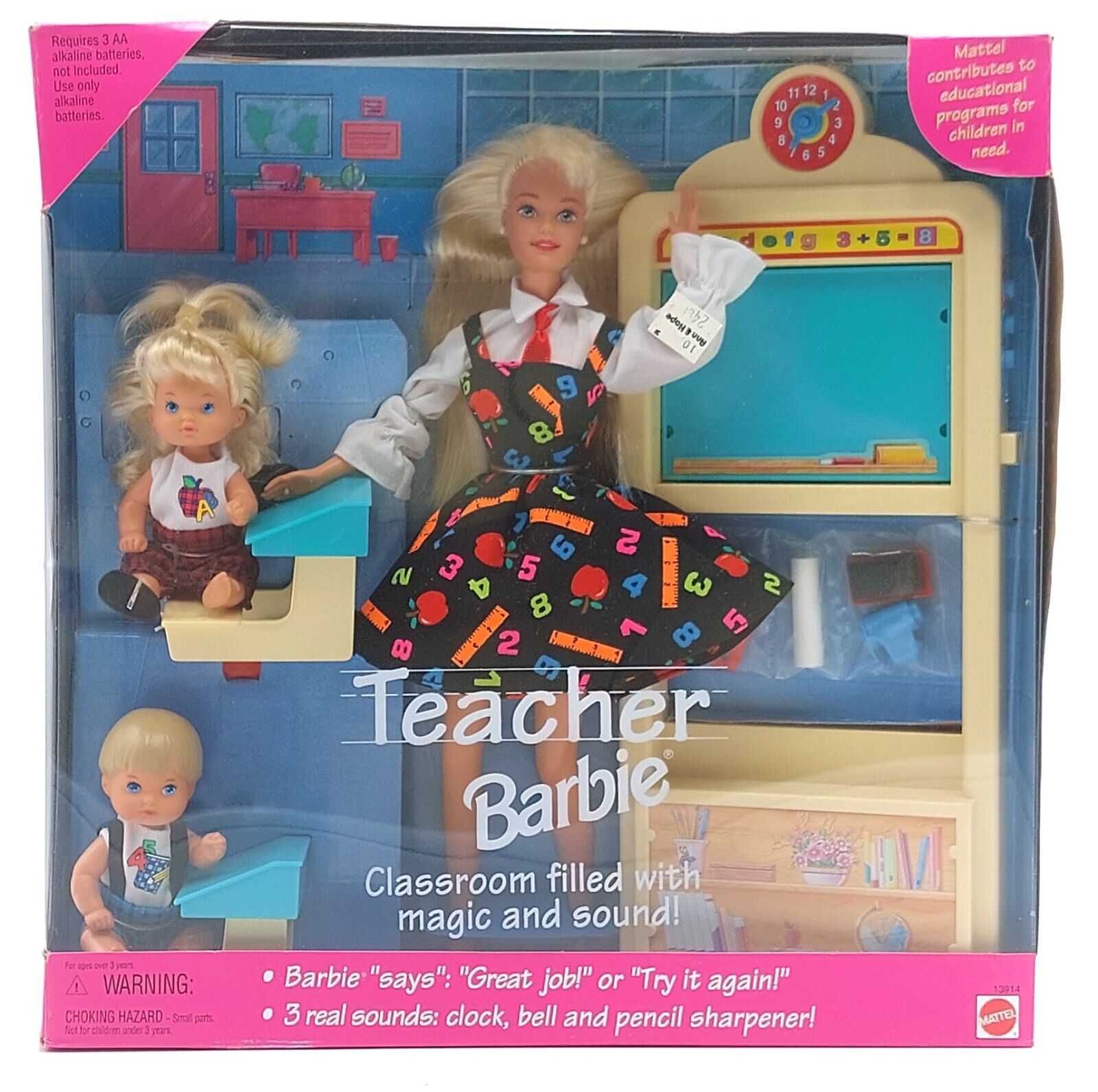 Barbie kariera nauczycielka szkoła uczniowie dżwięk Unikat 1995 Nowa