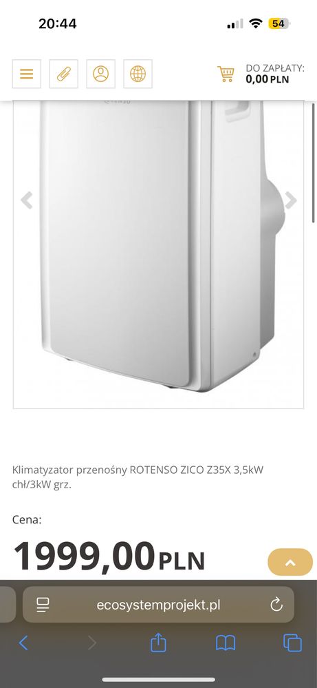 Klimatyzator przenosny Rotenso Zico 3,5kw