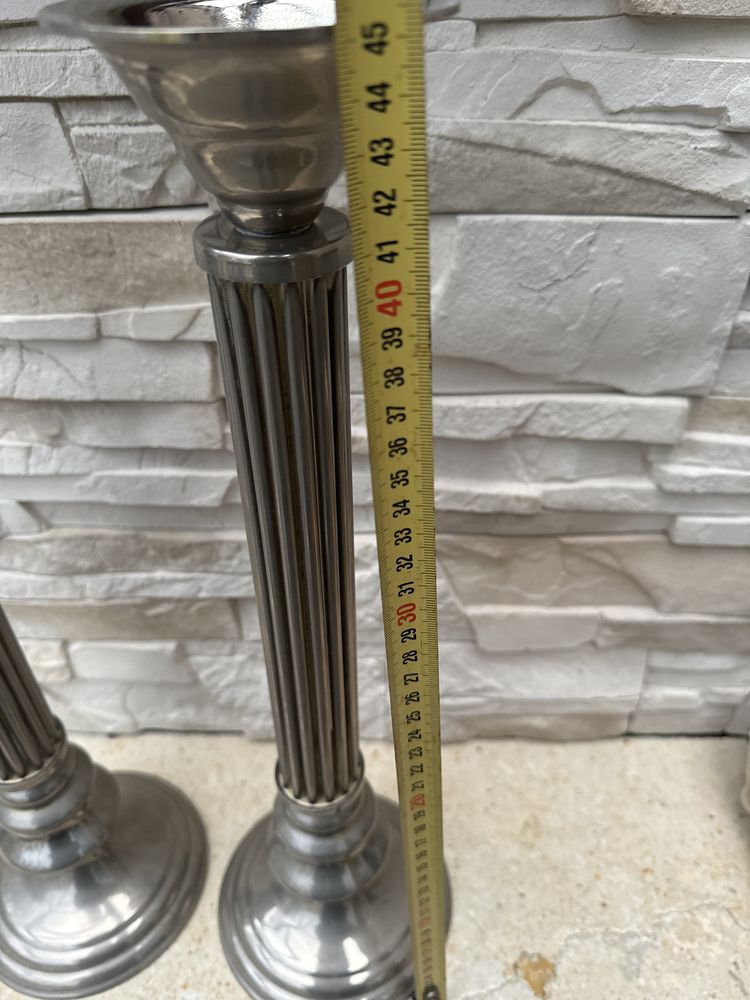 Imponujace świeczniki z metalu 46cm swiecznik kandelabr
