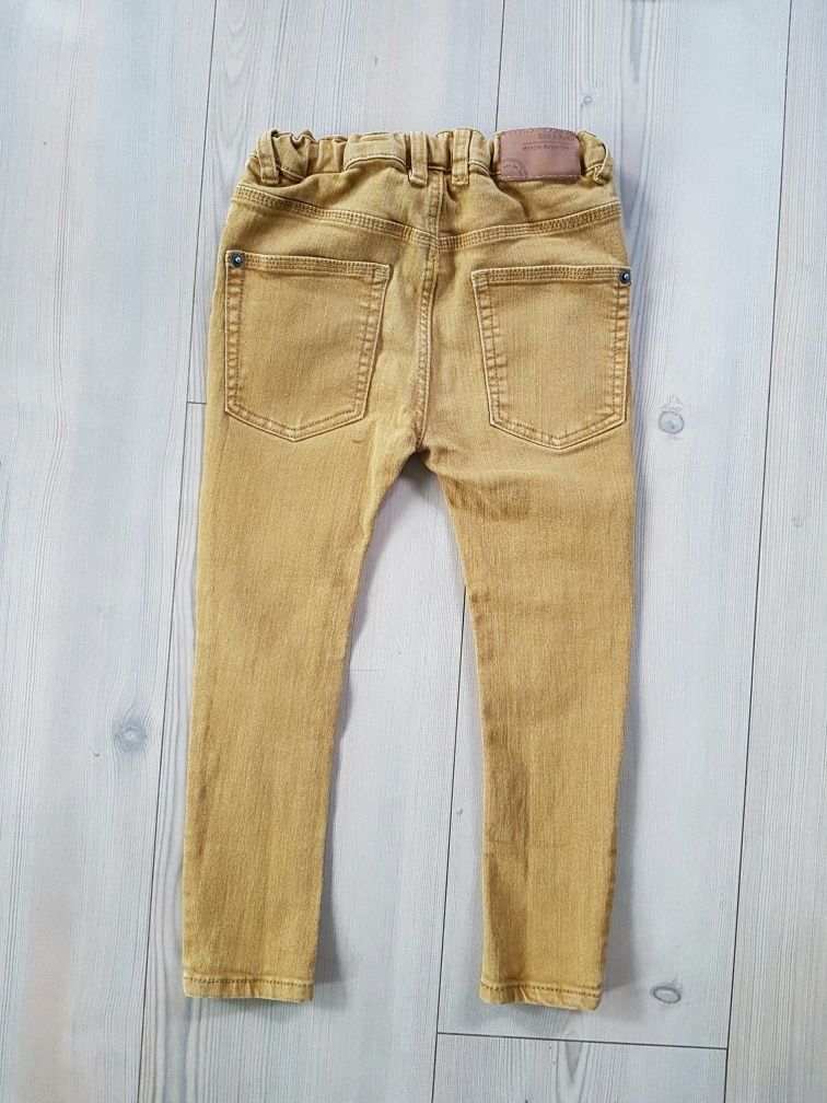 ZARA spodnie jeans z serży 104 bardzo elastyczne rurki rozciągliwe h&m