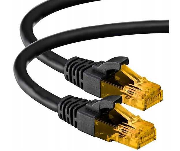 2x Kabel internetowy RJ45 czarny nowy 2-3m