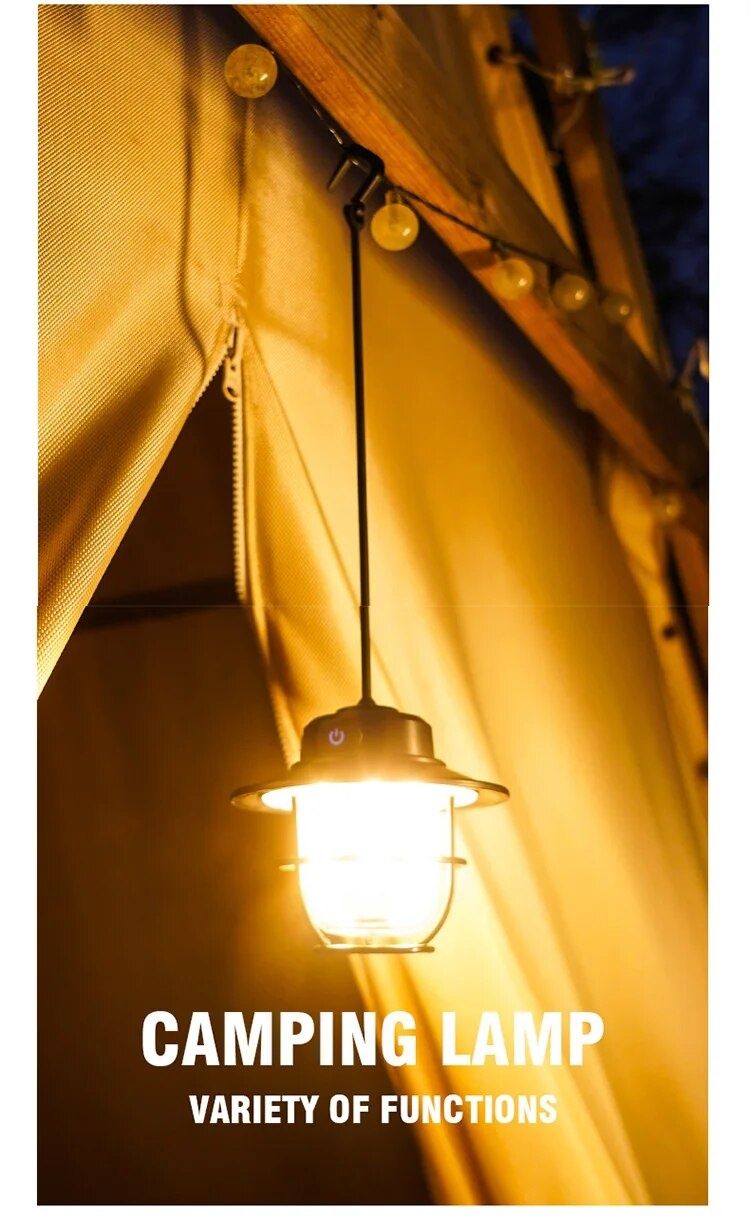 Lampka LED kempingowa KAMPER przyczepa NAMIOT usb RETRO wisząca HIT 20
