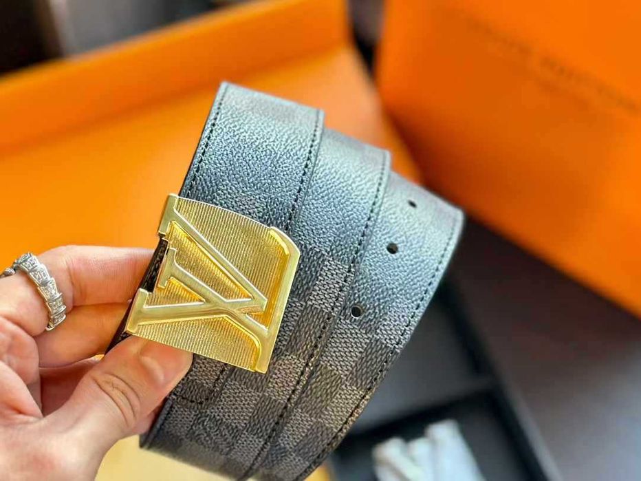 Pasek firmowy męski, damski, skóra Louis Vuitton 405317