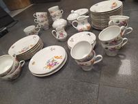 Zestaw porcelany obiadowy kawowy graf von henneberg ilmenau