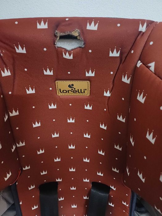 Cadeira auto Lorelli cinza e vermelha