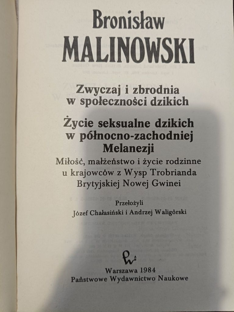 Malinowski tom 2 Zwyczaj i zbrodnia