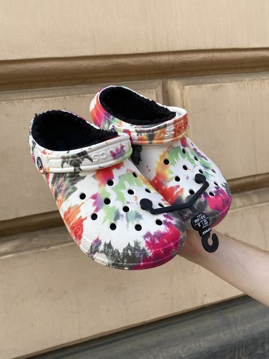 Крокси утеплені Crocs Оригінал Clasdic lined tie нові резинові тапки