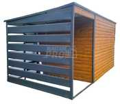 Schowek Domek Ogrodowy 3x2m + Wiata 1,5m  Antracyt spad w tył  GP367