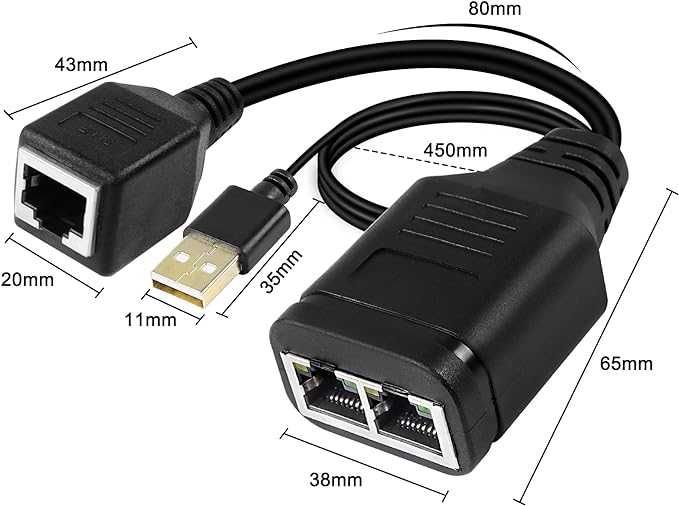 adapter sieci lan złącze kabla rj45