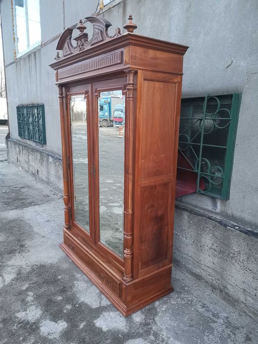 *Eklektyczna szafa dwudrzwiowa z lustrami 1900r.*transport