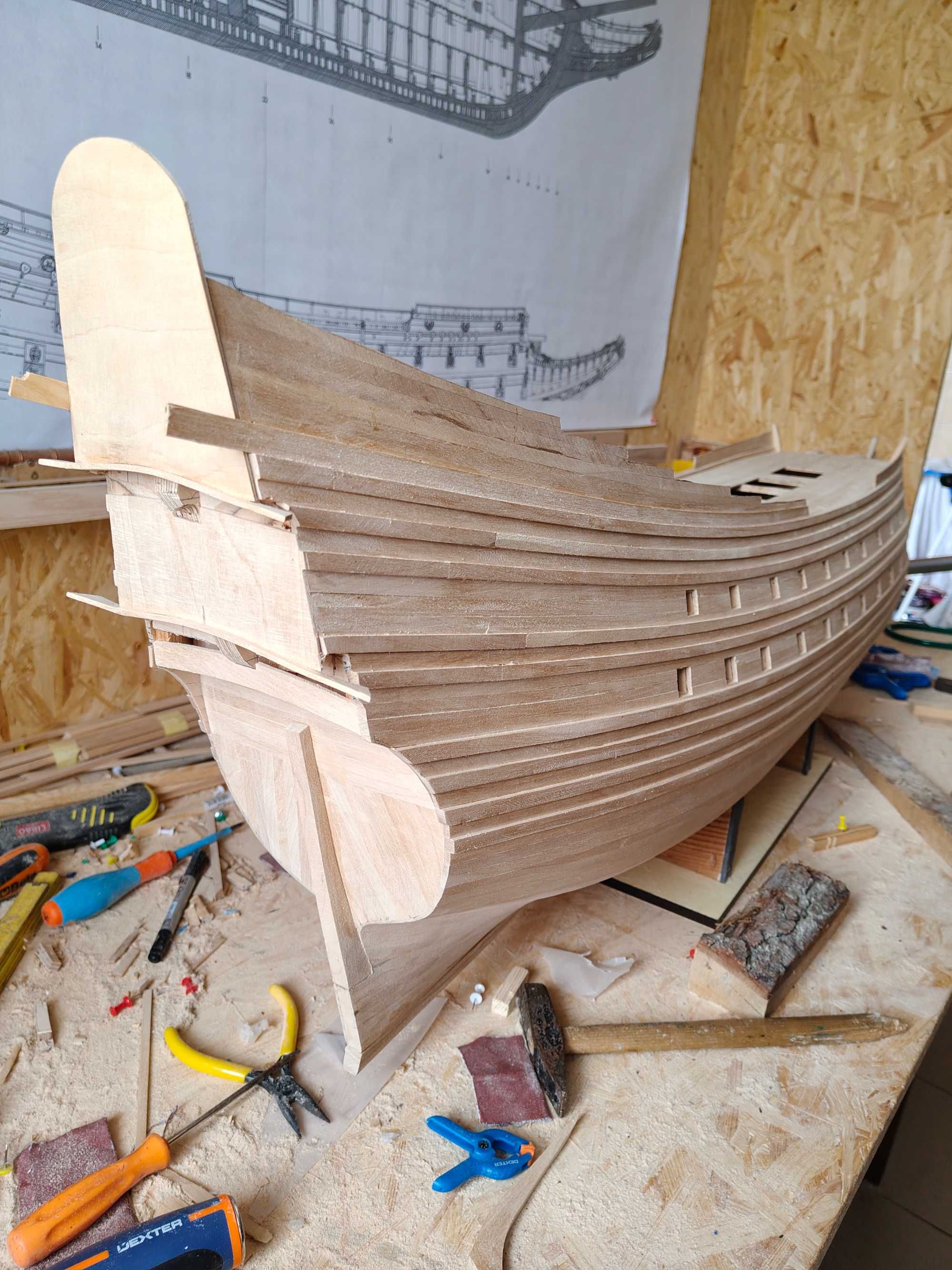 Model żaglowca Vasa do ukończenia
