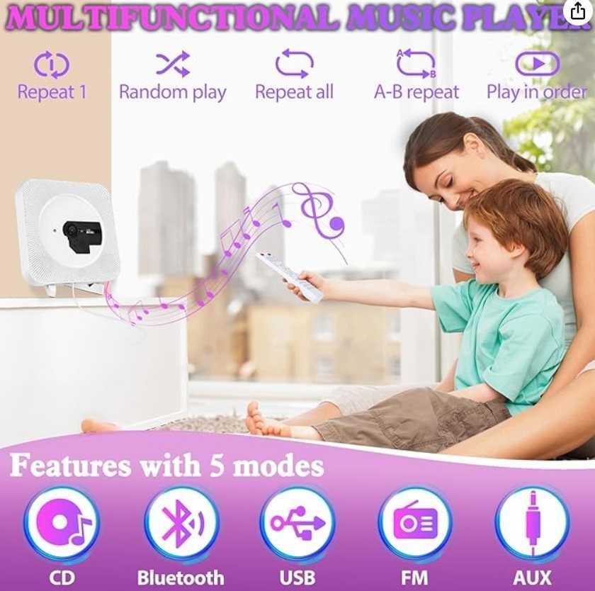 Odtwarzacz CD biały, GŁOŚNIK BLUETOOTH