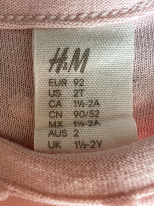 Sukienka h&m 92 różowa