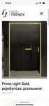 Drzwi przesuwne prysznicowe 130 prime light gold new trendy