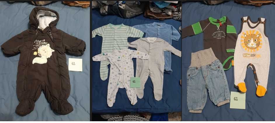 ubranka chłopięce r. 62