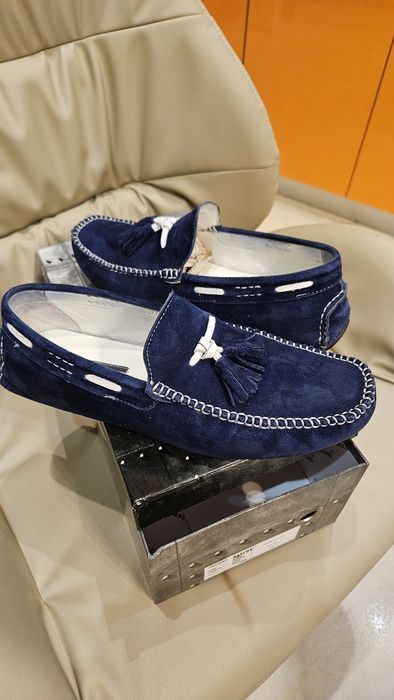 Чоловічі мокасини блакитні