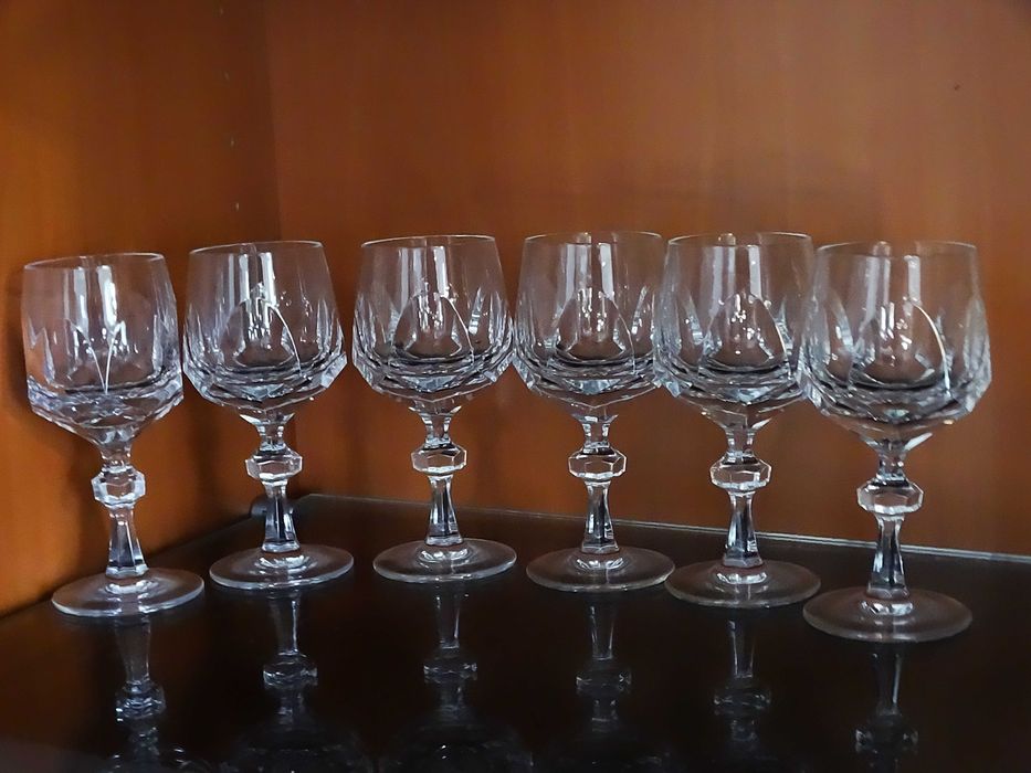 Kryształowe kieliszki do likieru lub kordialne x 6 szt. 14,5 cm.