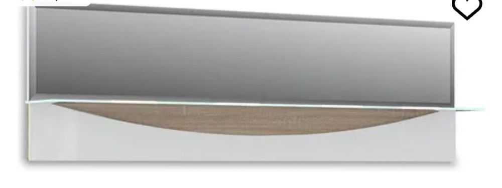 Półka bialy połysk meble forte attention lustro