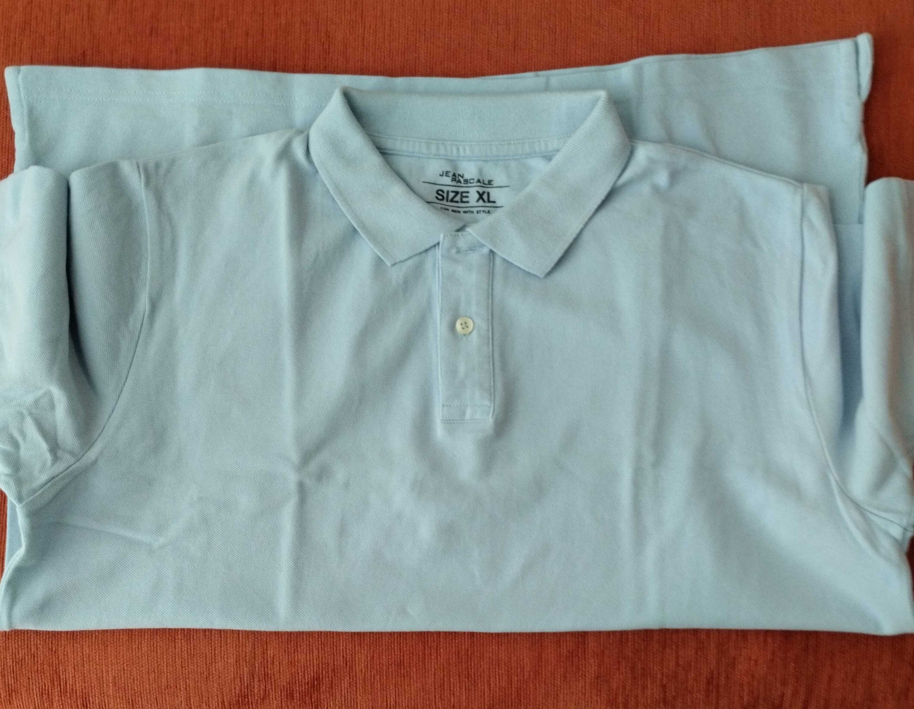 Koszulka polo jasny błękit rozm.XL bawełna 100%