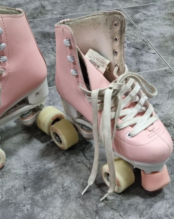 Patins paralelo Rosa 36 como novos garantia