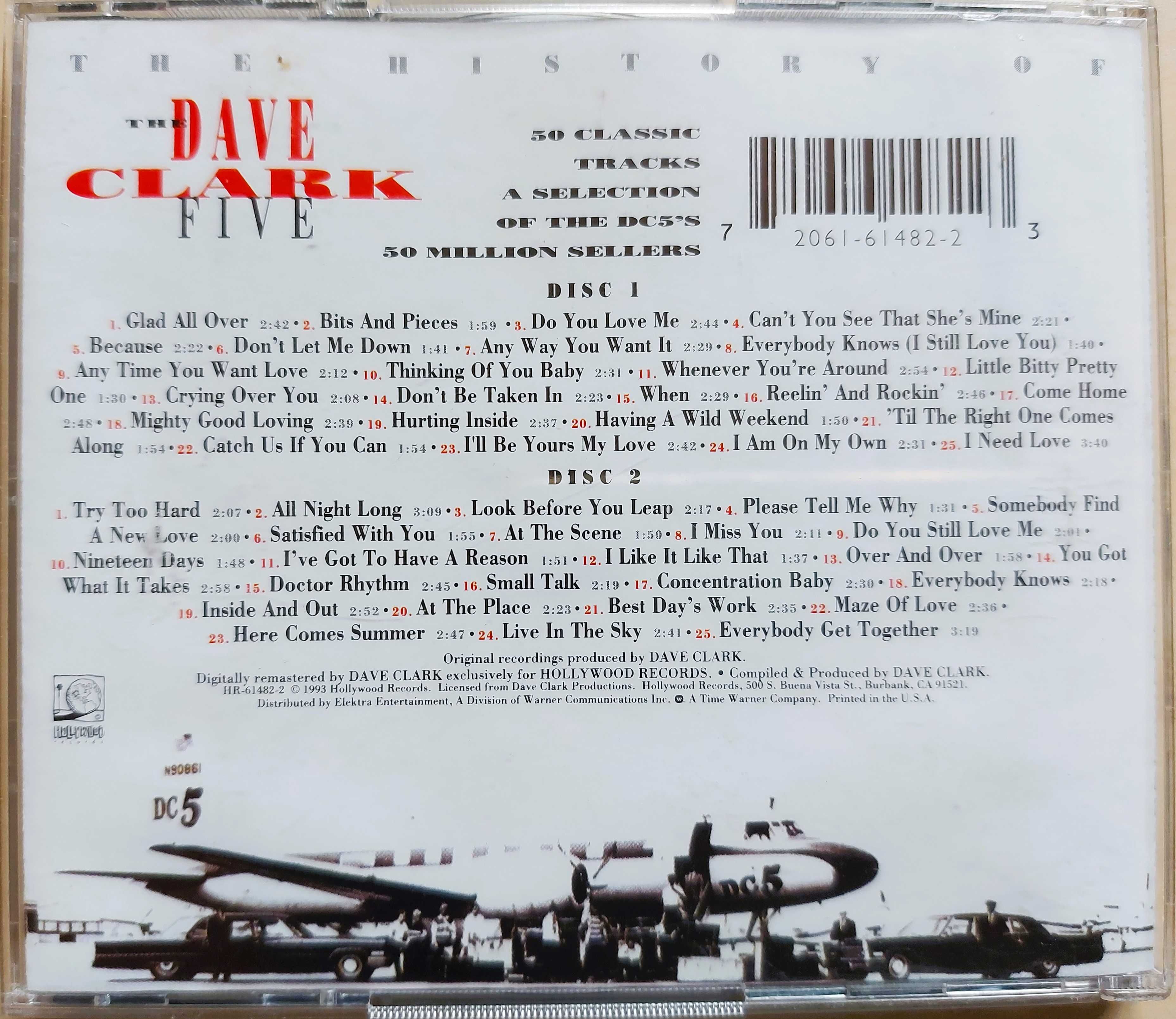 Podwójna płyta CD Dave Clark Five DC5 - The history of Dave Clark Five