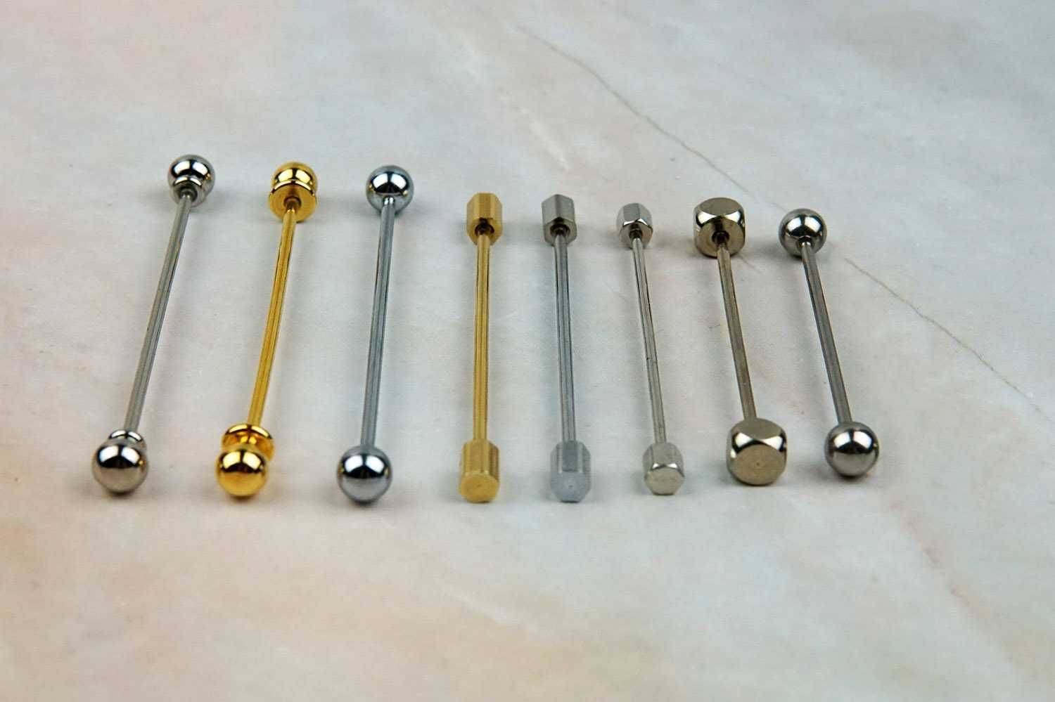 NOWA szpilka collar pin do koszul spinki eleganckie srebrna złota