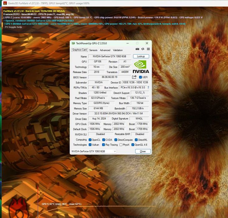ігрова відеокарта GTX1060 6GB PALIT DUAL на пломбах. Trade-IN