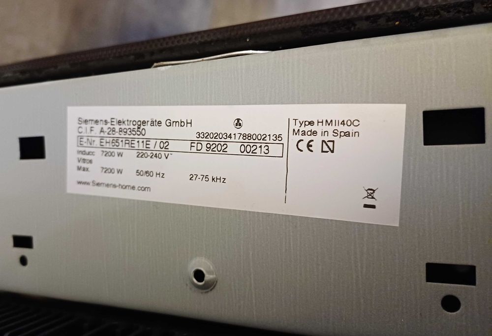 Płyta indukcyjna Siemens EH651RE11E