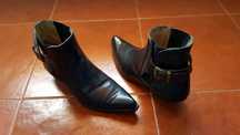 Botins em pele / couro, vintage - Nº 39