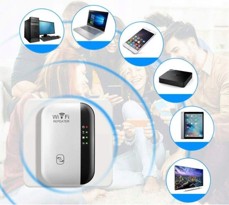 QIKtech Wzmacniacz sygnału Wi-Fi NAJMOCNIEJSZY PRO 300Mbps WPS 2.4GHz
