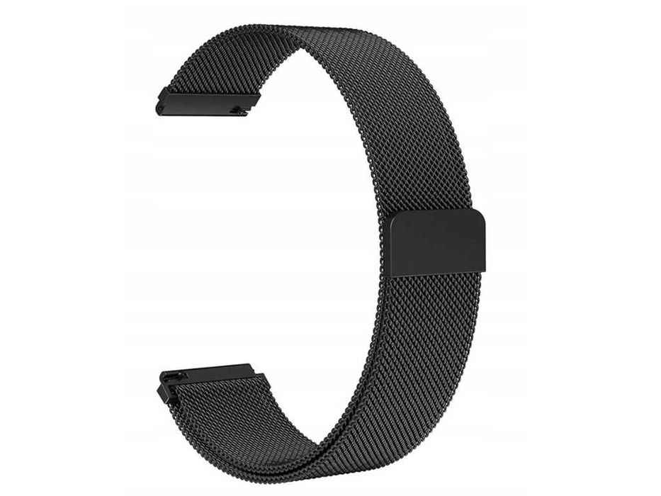 Nowa! Czarna bransoleta stalowa milanese do zegarka, smartwatcha 18 mm