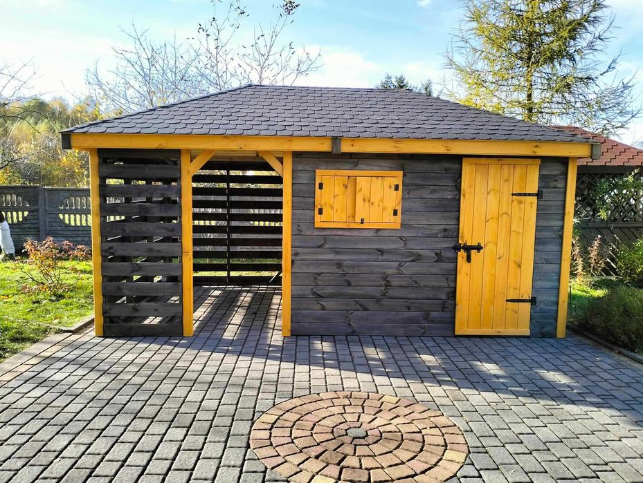 Domek narzędziowy z drewutnią Puszczyk 3x5m
