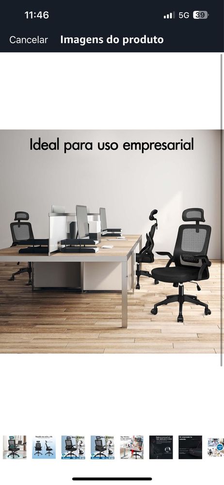 Cadeira de escritorio ergonomica nova na caixa!!