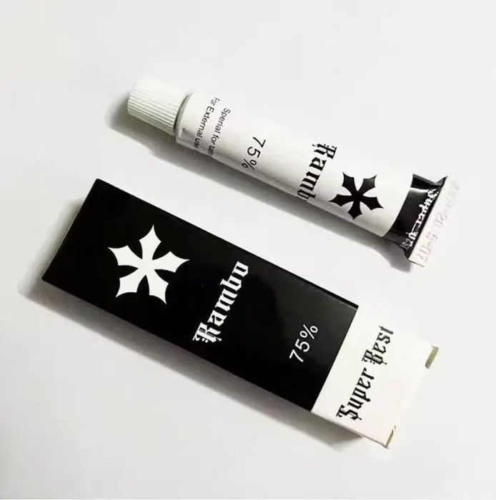 Krem do tatuażu, krem znieczulający miejscowo, Rambo 75.0 % na tatuaż