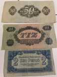 Banknoty 2, 10 i 50 Pengo