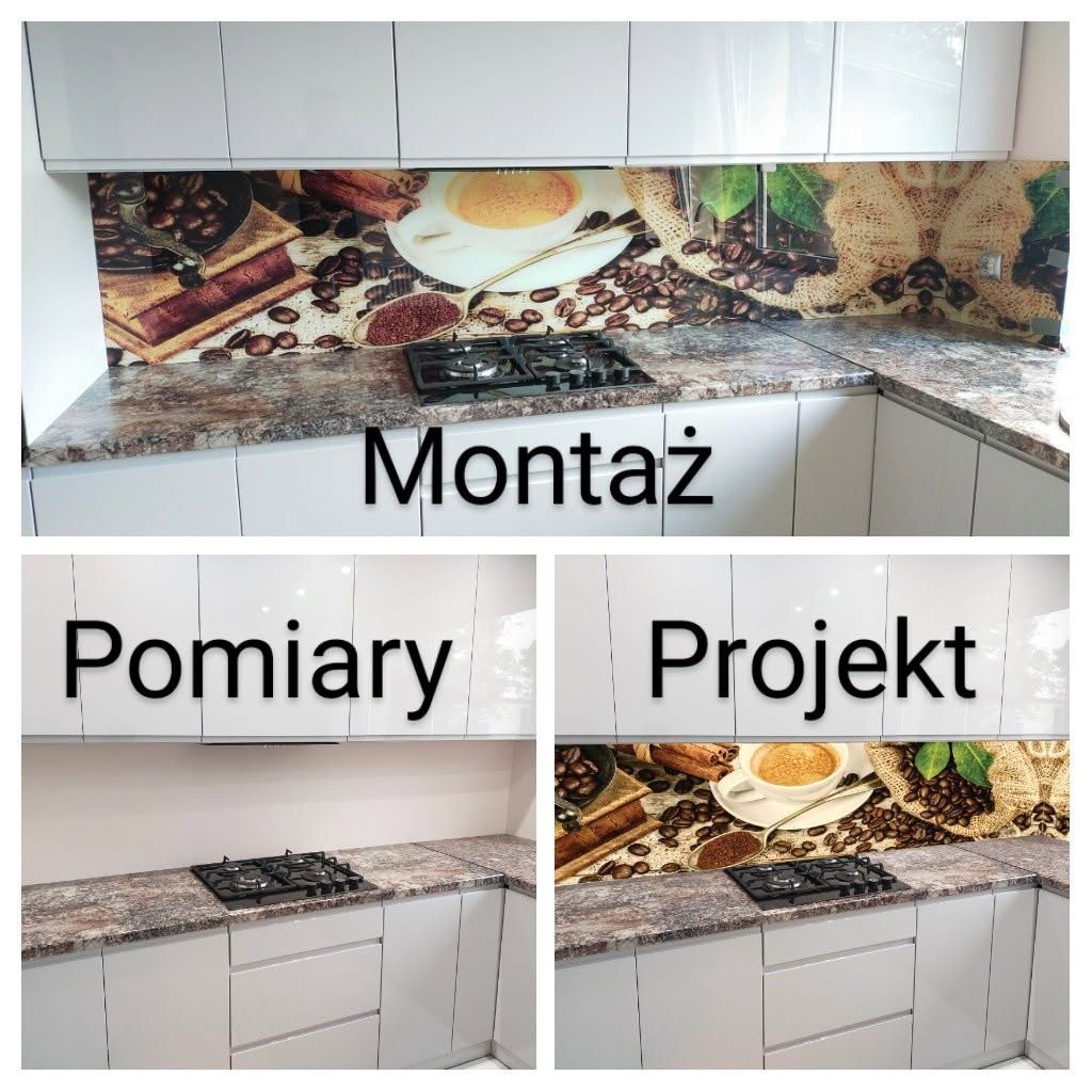 Szkło do kuchni. Szkło laminowane z grafiką. Konkurencyjne ceny