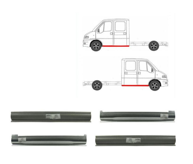 Próg Progi Reperaturka Ducato 94 - 06 Podwójna / Dubel / Dopel Kabina