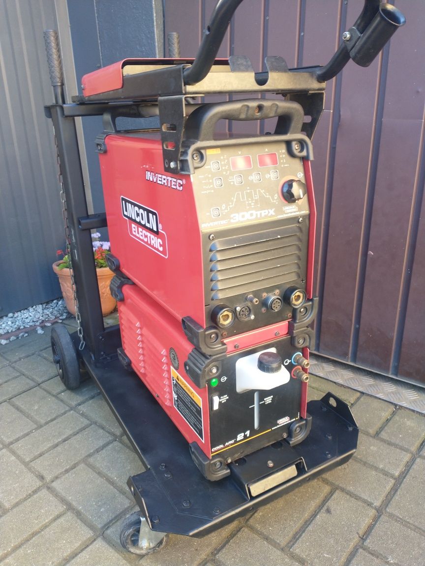 TIG Lincoln Electric Invertec 300TPX chłodnica wózek