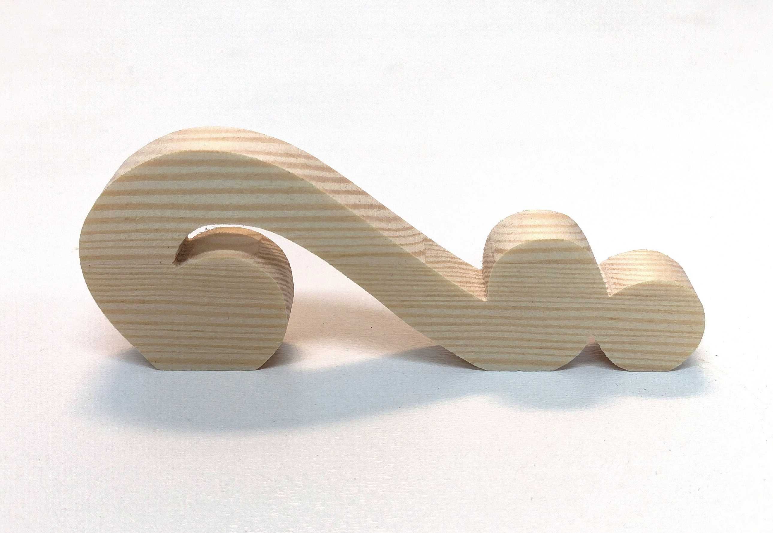 ornament drewniany dekor 10x4cm rzeźba ozdoba 2 SZTUKI