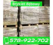 Brykiet drzewny dębowy - liściasty kostka typu RUF transport winda