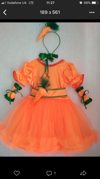 Костюми осінь, морква, часник, картопля, огірок