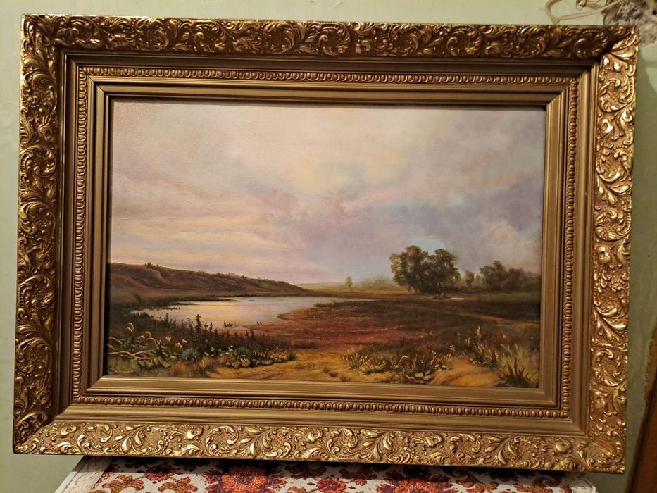 Картина Бабака Вячеслав Петрович в раме на миллион .1992 года