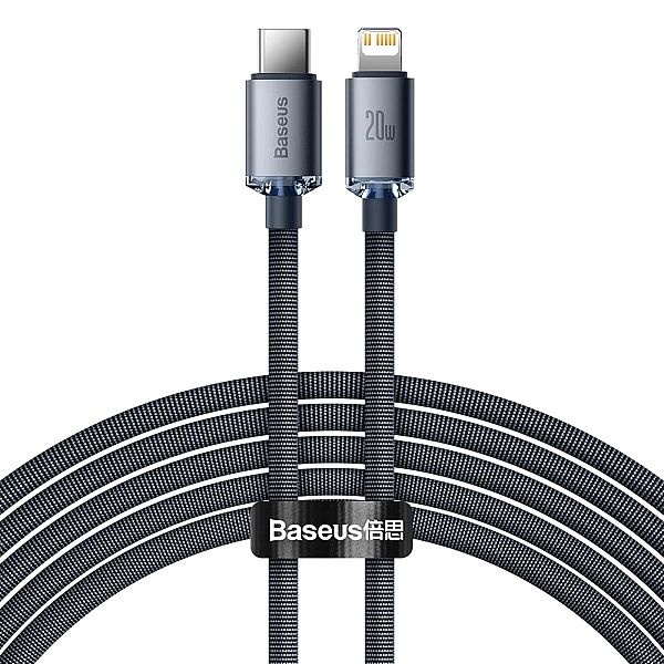 Kabel Baseus CAJY Lightning - USB-C PD QC 20W 480Mb/s 2m - czarny