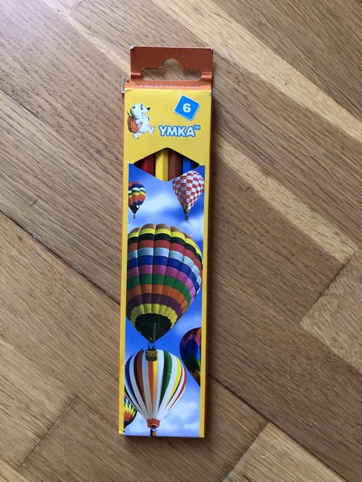 Кольорові олівці 6 шт Умка пачка нові шість кольорів