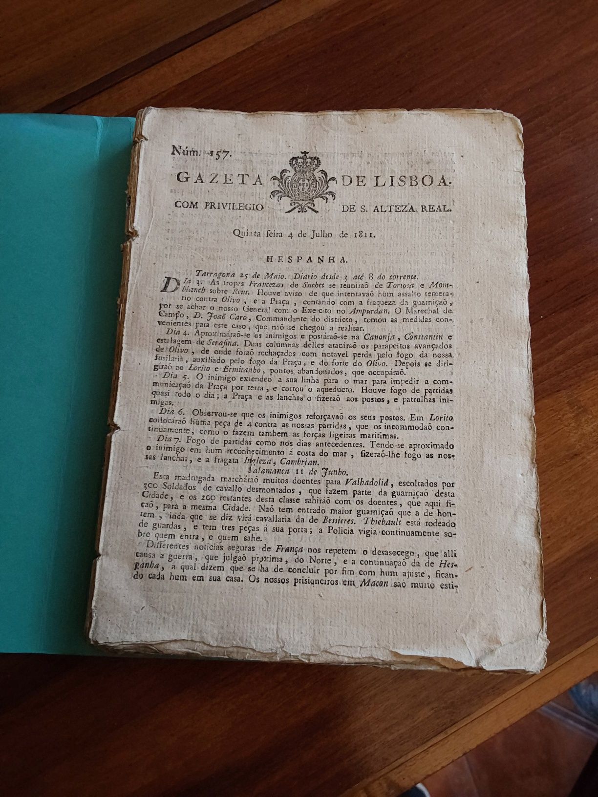 GAZETA DE LISBOA,  1811 ( quarenta n.s )