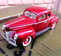 Motormax, масштаб 1/18 Diecast 73108 - 1940 Ford Coupe - Met Red