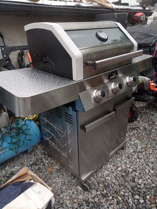 Grill gazowy duży nierdzewny
