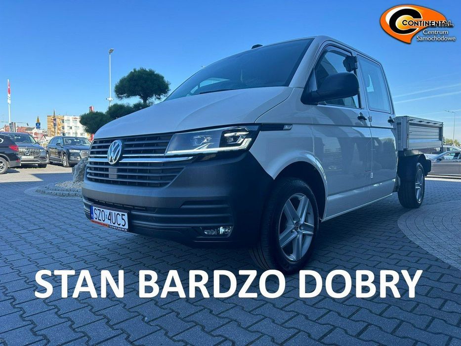 Volkswagen Transporter  led, doka, hak, multifunkcja, podgrz. fot., NAVI, klimatyzacja, 6-bieg