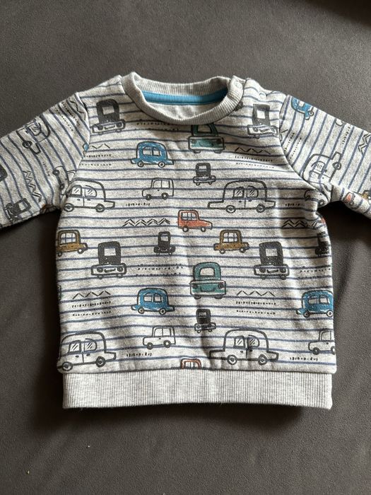 R. 68 ciepła bluza dla chłopca auta autka f&f